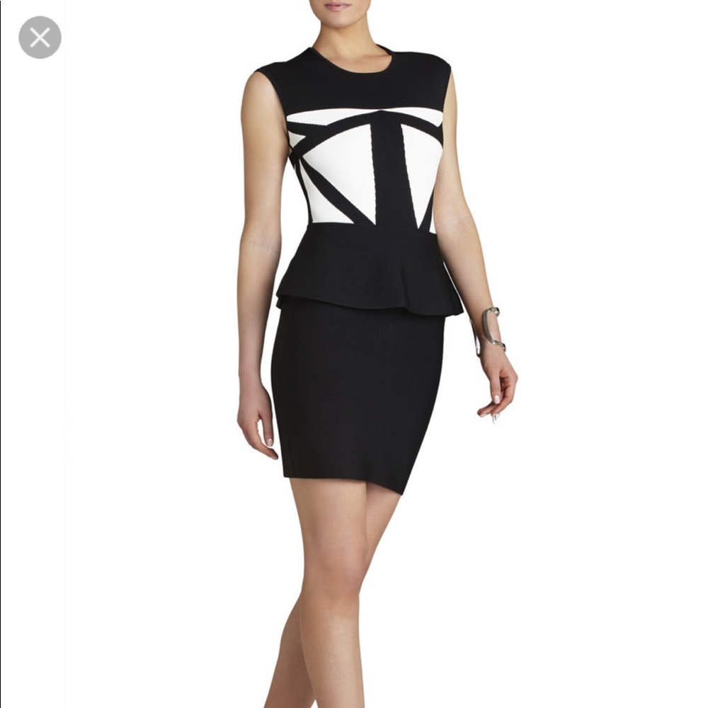 Bcbgmaxazria caprice peplum dress